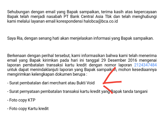 BCA : Beli Pulsa Gagal, Limit terpotonģ.