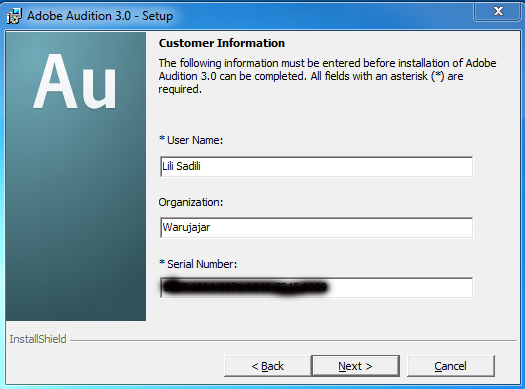 adobe audition 3 serial and user