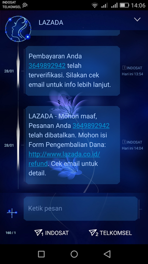 Lazada cancel order yang sudah di verifikasi