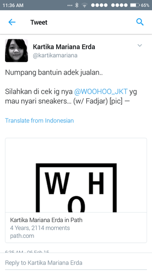 Surat Terbuka untuk @woohoo_jkt ( Sneakers) di instagram