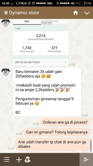 Hati Hati Sama Dynamic Store (Line OA)