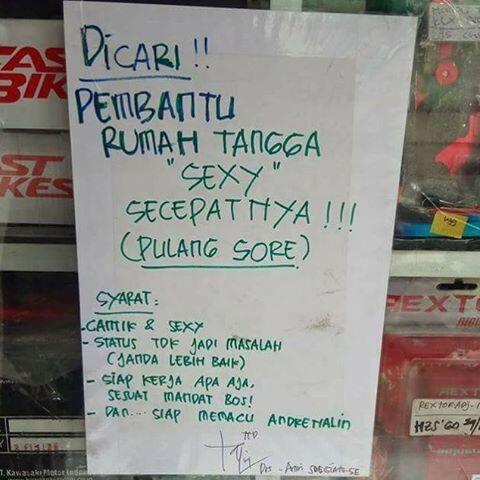 Dicari Pembantu, Syaratnya Cantik, Seksi, Janda Lebih Baik, Netizen Ribut