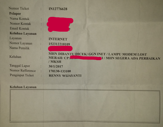Indihome oh indihome, laporan sudah 9 hari tapi belum ada penanganan