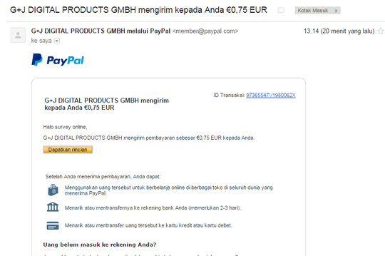 Sehari 2$ cuma instal aplikasi dan di diemin aja :) wd via paypal