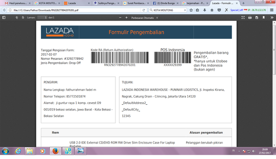 Pelayanan Lazada Yang buruk