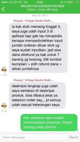 Seller di Tokopedia Kasar dan Tokopedia tutup mata