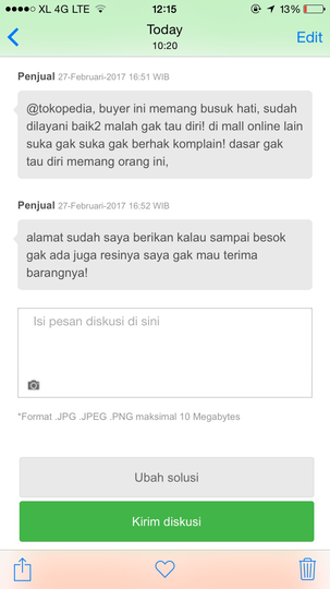 Seller di Tokopedia Kasar dan Tokopedia tutup mata