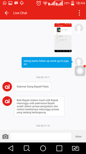 aplikasi AKULAKU si respon lambat