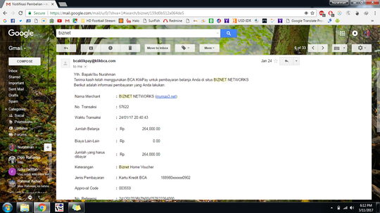 INTERNET BIZNET HOME MATI SUDAH 1 MINGGU