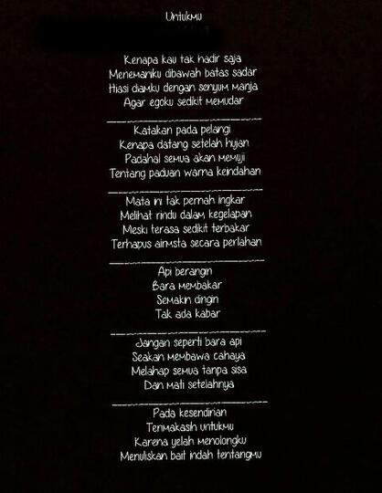 Aku Adalah Luka Yang Kau Biarkan Membusuk Kaskus