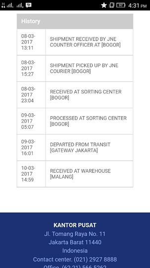 JNE Malang PAYAH
