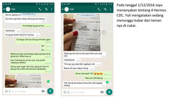 Penipuan Barang Branded oleh Yulianti Zulfikar