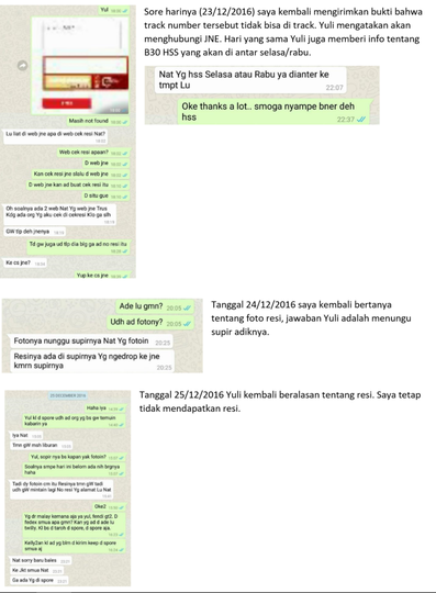 Penipuan Barang Branded oleh Yulianti Zulfikar