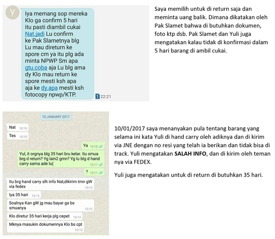 Penipuan Barang Branded oleh Yulianti Zulfikar