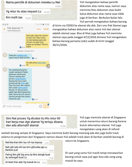 Penipuan Barang Branded oleh Yulianti Zulfikar