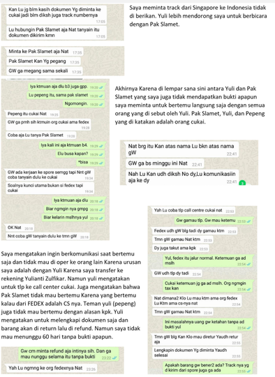 Penipuan Barang Branded oleh Yulianti Zulfikar