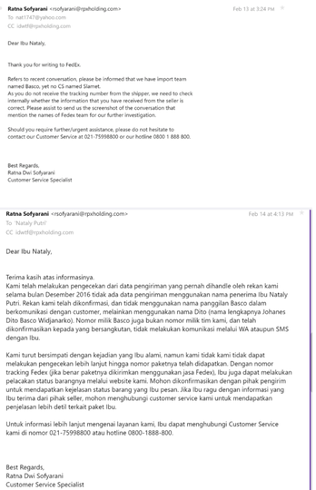 Penipuan Barang Branded oleh Yulianti Zulfikar
