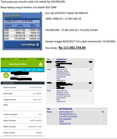 Penipuan Barang Branded oleh Yulianti Zulfikar