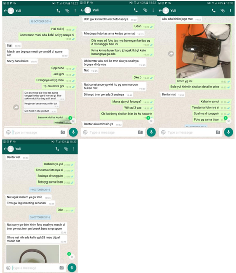 Penipuan Barang Branded oleh Yulianti Zulfikar