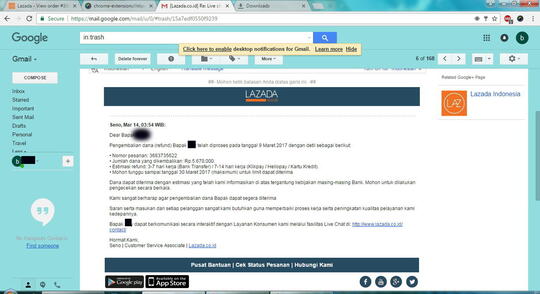 HATI2 BELANJA DI LAZADA, KL BATAL , DANA LAMA KEMBALI