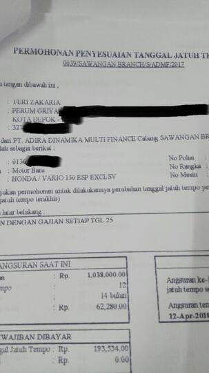 Surat Terbuka untuk PT. ADIRA Finance