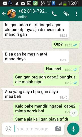 [SHARE] Waspada Penipuan Modus (terbaru?) Transaksi Online GAN! 