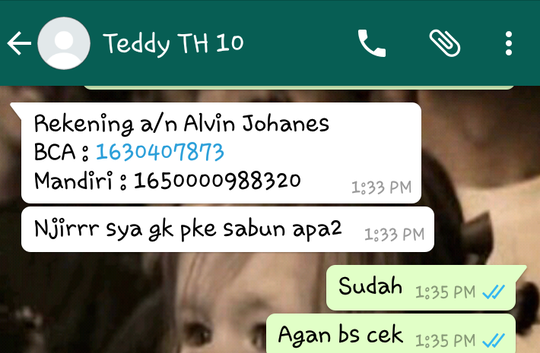 PENIPUAN Akun Game Online COC Rekening Atas Nama ALVIN JOHANES