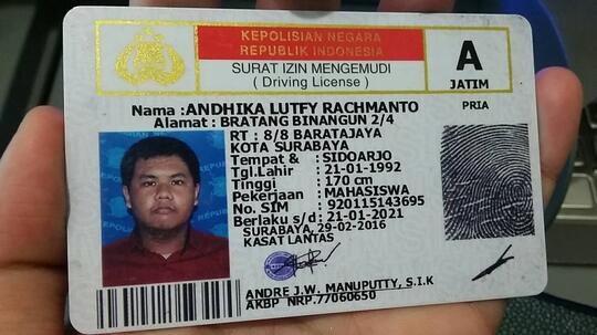 Andhika Lutfy Rachmanto (penipu) tertangkap di polsek tenggilis mejoyo surabaya
