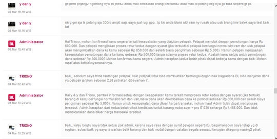 ADMIN BUKALAPAK PLIN PLAN "KECEWA"