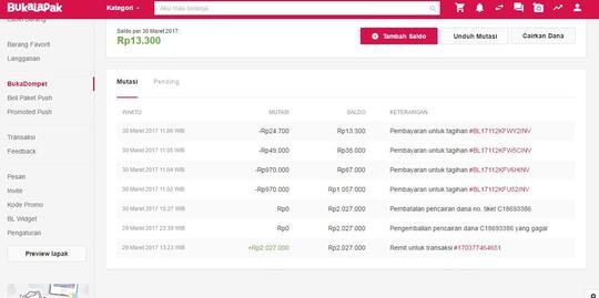 Dompet akun BukaLapak di Bobol 