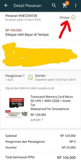 Garansi resmi nasional lazada/trend mediatama = HOAX
