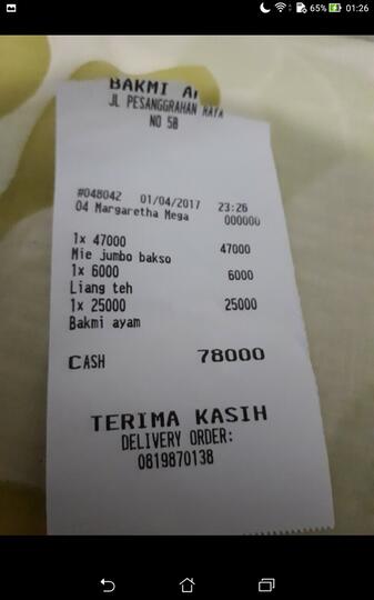 Hati hati Makan di Bakmi Ahok di jalan Pesanggrahan Raya