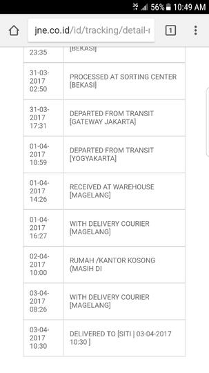 Hati Hati MenggunakN JNE BARANG TIDAK DIKIRIM