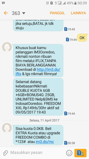 Kecewa dengan im3 oredoo Indosat