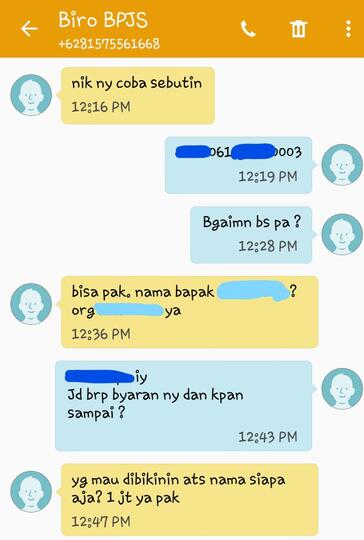 Penipuan Ber modus Jasa Bikin BPJS AN Akhmad Alwi Rekening 0663045102 / PENIPUAN