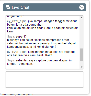 Lazada tidak ada kompensasi lagi untuk Orderan yang di cancel
