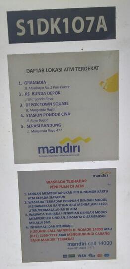 Mesin Setor Tunai Bank Mandiri Margocity Bermasalah