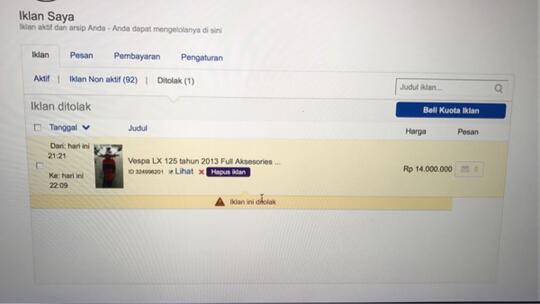 Olx Indonesia sangat aneh dan payah bikin Iklan