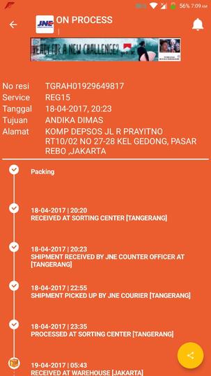 JNE, Paket Saya Yang Ga Seberapa Ini Udah Seminggu Lebih Ga Sampai!! 