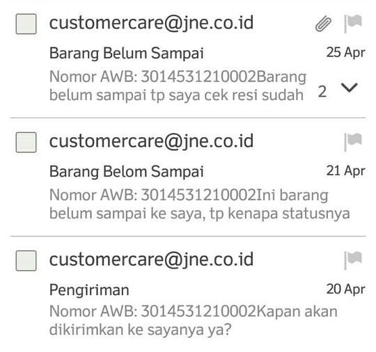 JNE, Mana Barang Saya?! 