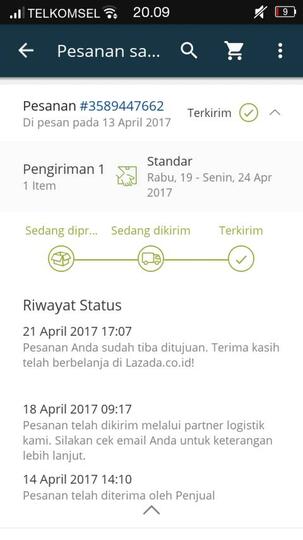 Informasi berbeda dari tiap admin LAZADA