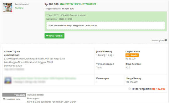 Buruknya system Tokopedia yang berakibat pemotongan saldo sepihak