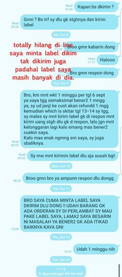 Surat Terbuka u/ GROSIRJOGGER Ricky Nurhadiansyah untuk mengembalikan Uang saya