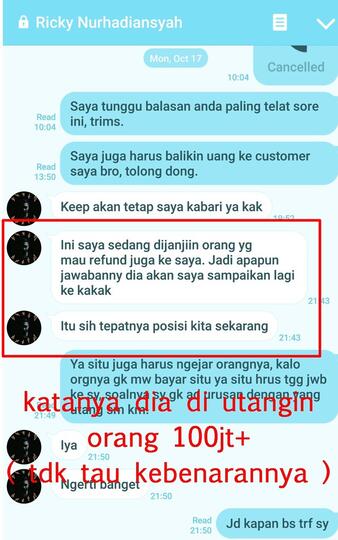 Surat Terbuka u/ GROSIRJOGGER Ricky Nurhadiansyah untuk mengembalikan Uang saya