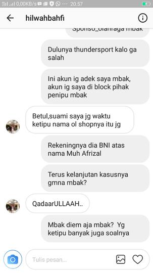 Surat terbuka Bagi Agan Penipu Dengan Akun @sponso_olahraga Di Instagram