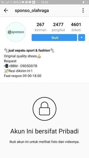 Surat terbuka Bagi Agan Penipu Dengan Akun @sponso_olahraga Di Instagram
