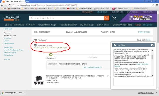 PERBINCANGAN DENGAN CUSTOMER SERVICE LAZADA