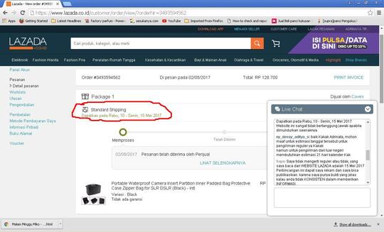 PERBINCANGAN DENGAN CUSTOMER SERVICE LAZADA