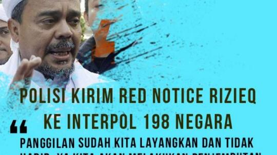 Polisi: Hoax, Kabar Rizieq Syihab Masuk Red Notice