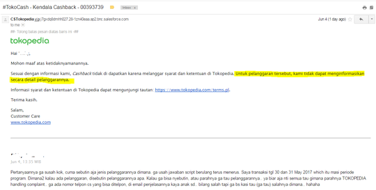 Hati-hati Tipuan Promo TOKOCASH TOKOPEDIA + CS yang KETERLALUAN!